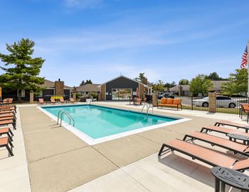 the swimming pool at our apartments at Springburne at Polaris Apartments, Columbus